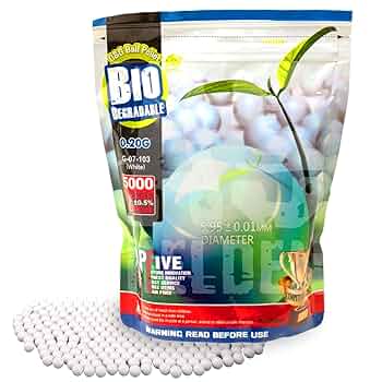 Amazon | G&G バイオBB弾 0.20g 1KG 5000shot ホワイト G-07-103